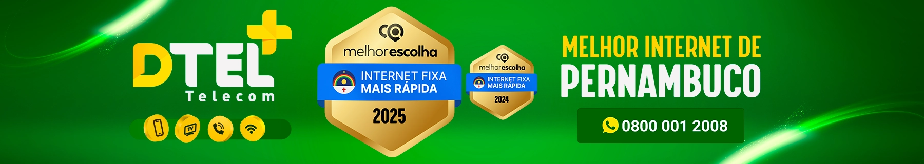 Dtel Telecom premiada no Melhor Escolha - Internet Fixa mais rápida